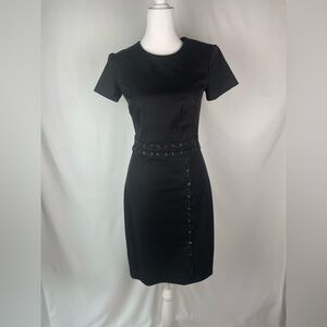 Banana Republic Classic Black Sheath Cotton Size 0 Dress